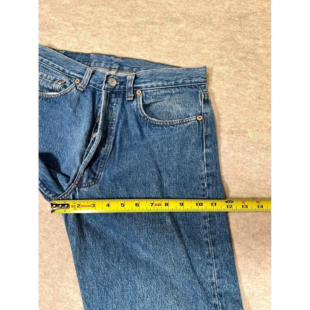 Levi's 501 Straight‎ Jeans Mens 33x30 Blue Denim Cotton Mid Rise Street Wear